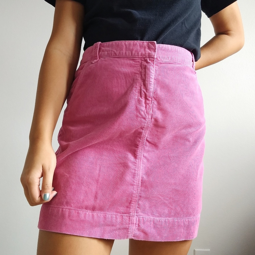 NWT J Crew Hot Pink Corduroy High Waisted Skirt